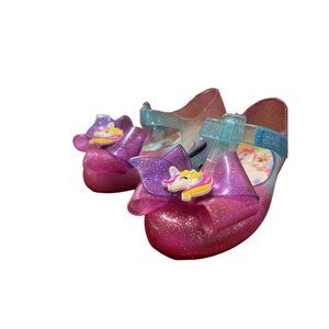 Jojo Siwa Girls Glitter Unicorn Jelly Shoes With Bow Size 9